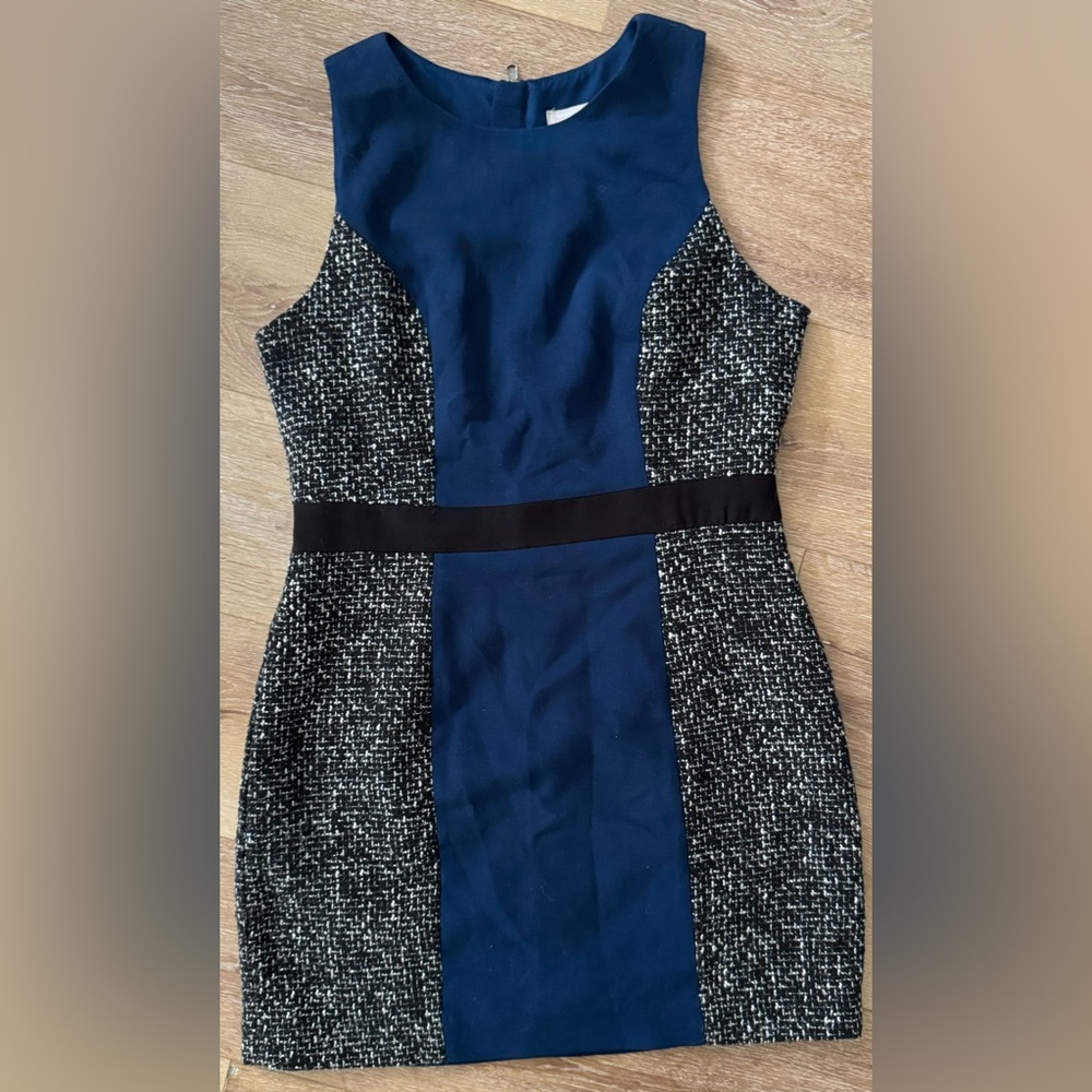 Banana Republic Navy and Black Tweed Mini Dress
